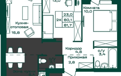 Продается 2 ком.