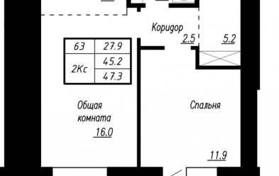 Продается 2 ком.