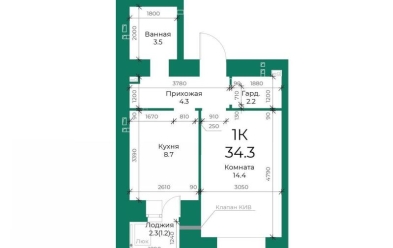 Продается 1 ком.