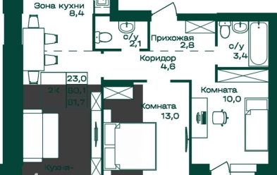Продается 2 ком.