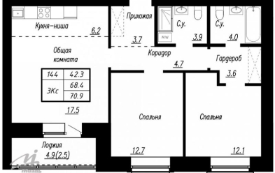 Продается 3 ком.