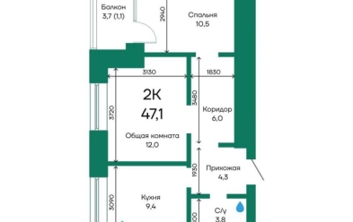 Продается 2 ком.