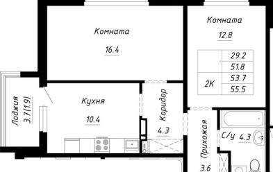 Продается 2 ком.