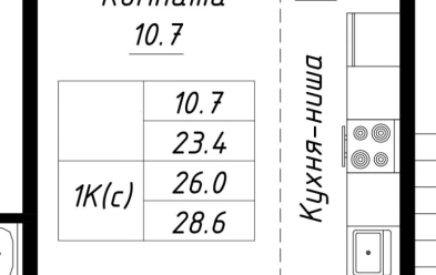 Продается 1 ком.