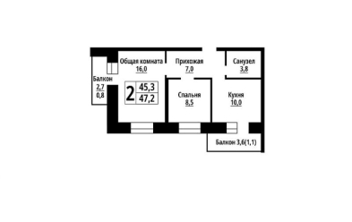 Продается 2 ком.