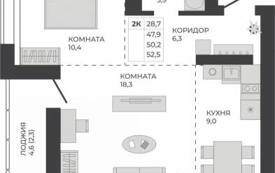 Продается 2 ком.