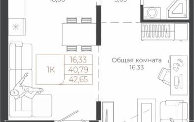 Продается 1 ком.